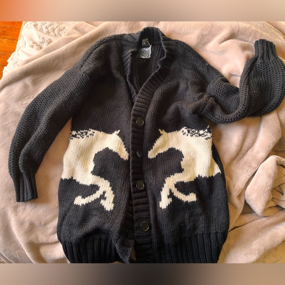 Forever 21 Black Knit Cardigan